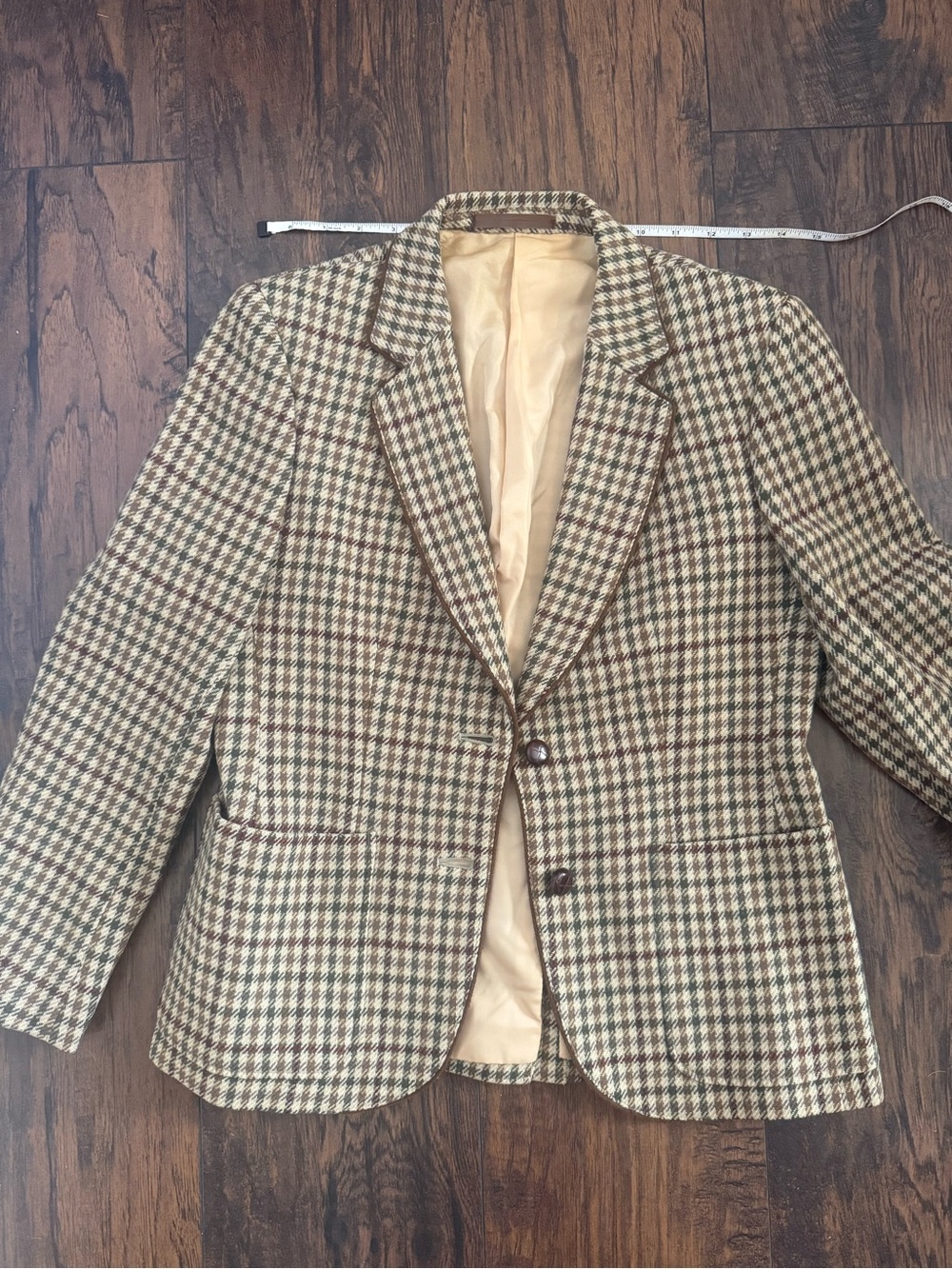 2 PCs Burberry's Brown and Cream Houndstooth Sport Coat and Black